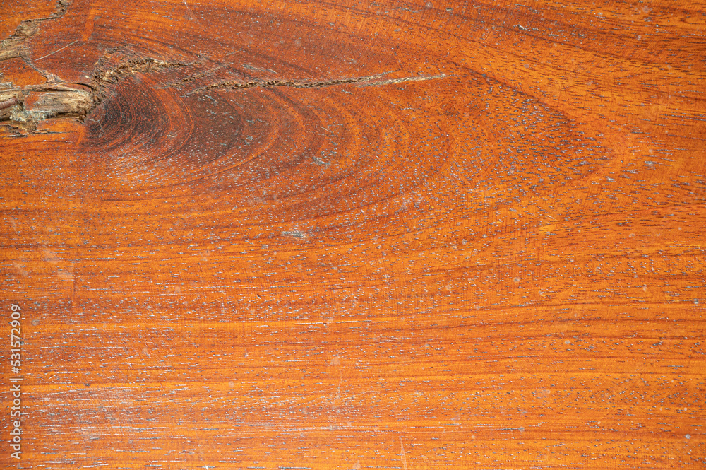 Fototapeta premium Plank wood table floor with natural pattern texture background.