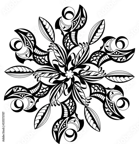 Regularly drawn black lines with different patterns