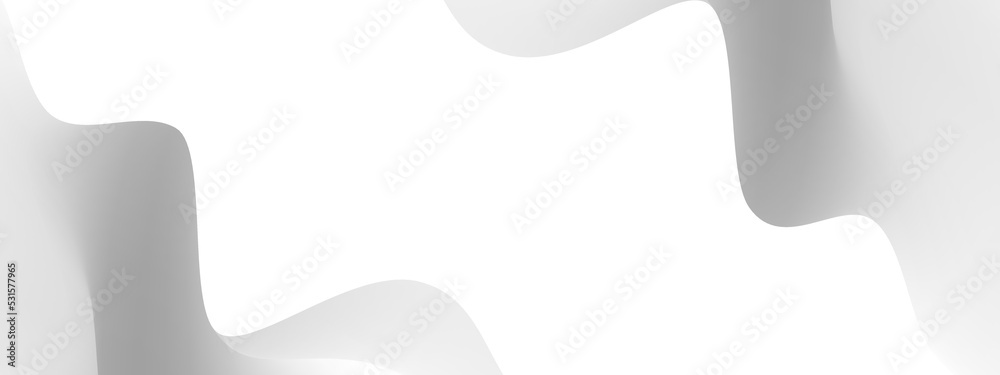 white paper with curve corners isolated on white white paper with curve corners isolated on white