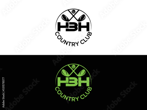 HBH Unique abstract geometric vector logo design.eps