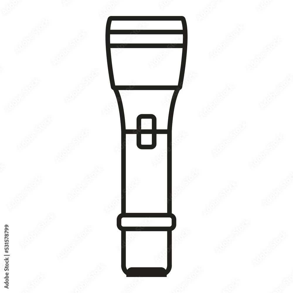 Flashlight icon with a line style that is suitable for your modern business Flashlight icon with a line style that is suitable for your modern business