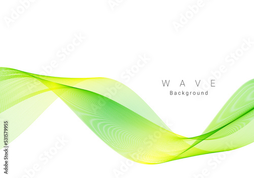 Abstract smooth green wave background