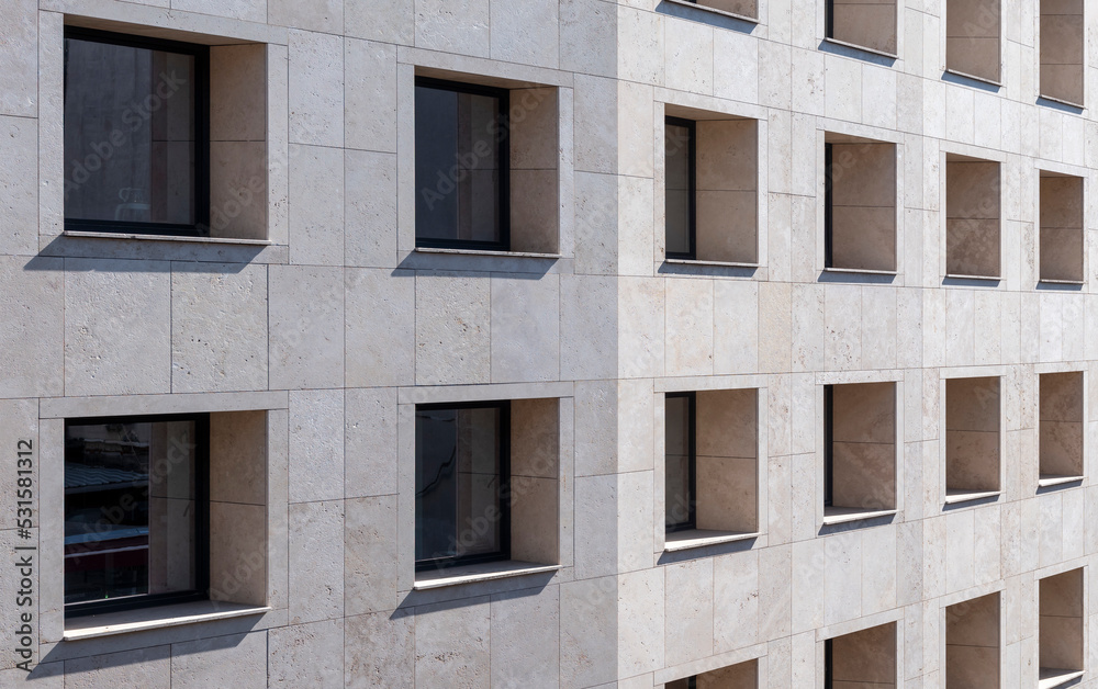 minimal building facade, front view minimal building facade, front view