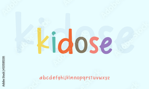 Kidose lowercase display vector typeface
