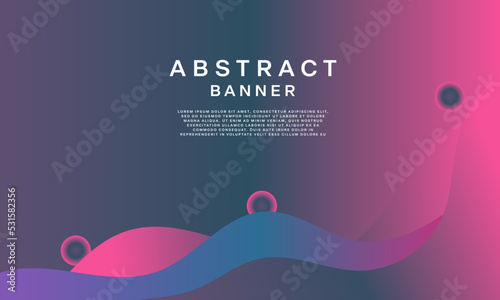 abstract fluid banner template Colorful template banner with gradient colors. Design with liquid form.