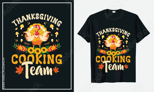 Wallpaper Mural Cooking Team thanksgiving t-shirt design print vector Torontodigital.ca