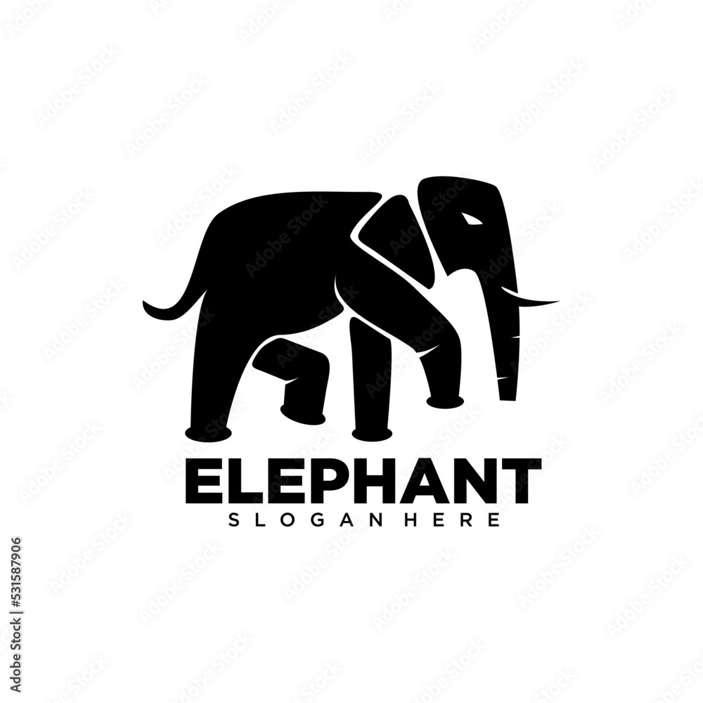 Elephant Logo. Elephant icon. Elephant silhouette illustration vector Elephant Logo. Elephant icon. Elephant silhouette illustration vector