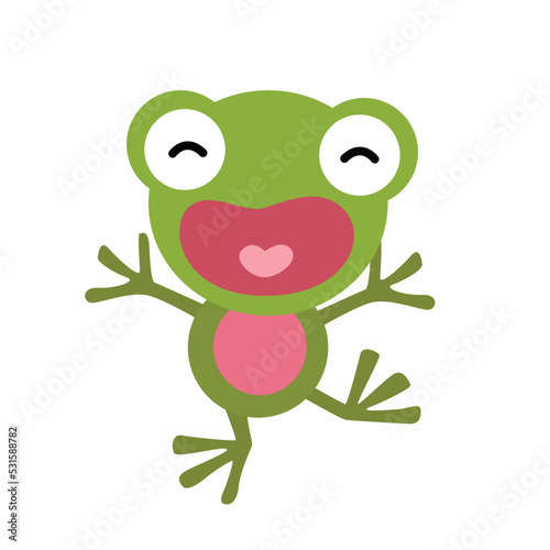 Cute Frog Animal Water Illustration Vector Clipart