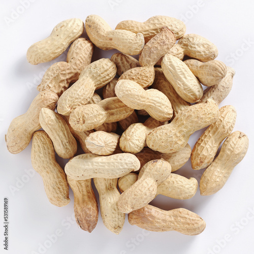 Raw unpeeled peanuts