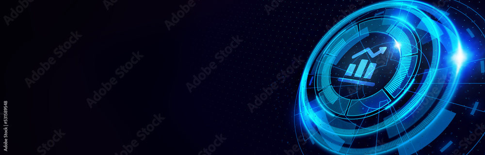 Business, Technology, Internet and network concept. Financial Graph. Stock Market chart. Forex Investment. 3d illustration Business, Technology, Internet and network concept. Financial Graph. Stock Market chart. Forex Investment. 3d illustration