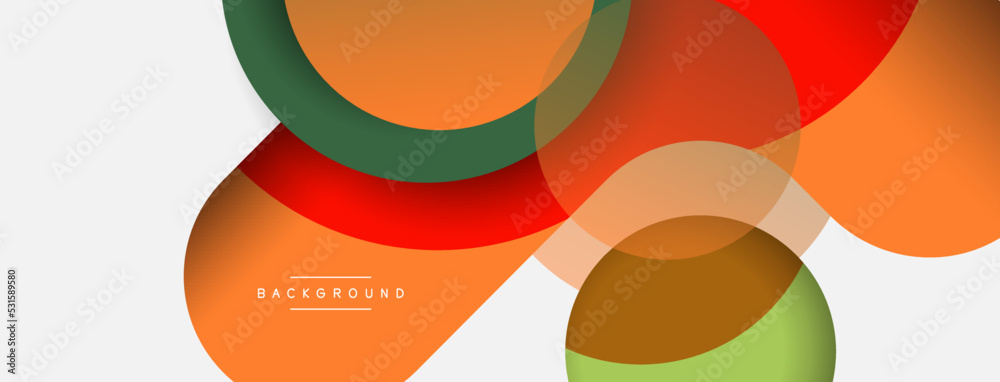 Vector round shapes circles minimal geometric background. Vector illustration for wallpaper banner background or landing page Vector round shapes circles minimal geometric background. Vector illustration for wallpaper banner background or landing page
