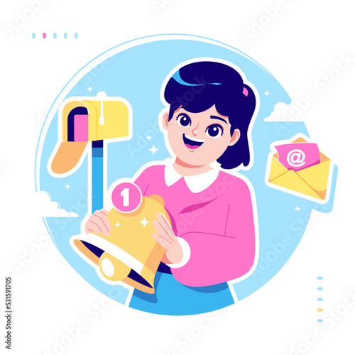 email and notification concept illustration