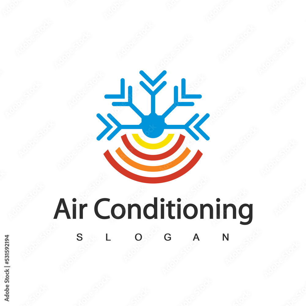 Air Conditioning Logo, HVAC Logo Concept Air Conditioning Logo, HVAC Logo Concept