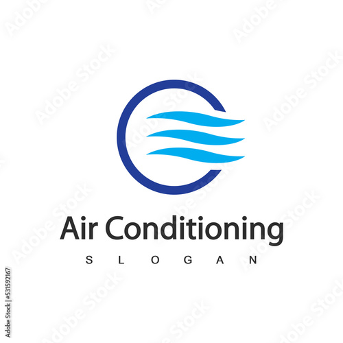 Air Conditioning Logo, HVAC Logo Concept