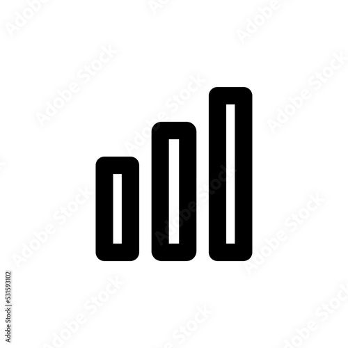 Sound signal level  line web or mobile interface vector icon