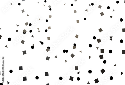 Light Black vector texture in poly style with circles, cubes.
