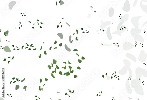 Light Green vector texture with random forms.