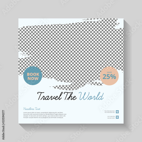 traveling Instagram social media post template