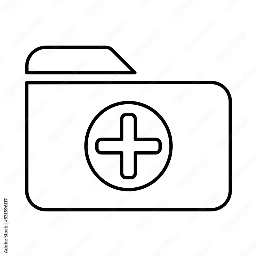 Obraz premium Folder plus icon