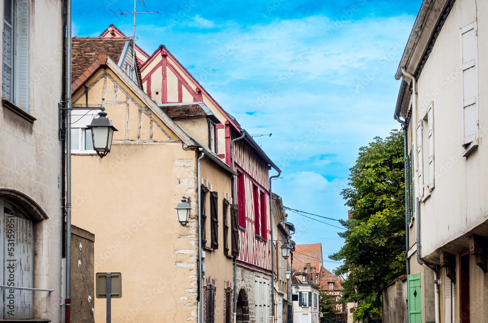 Street view of Sens in France