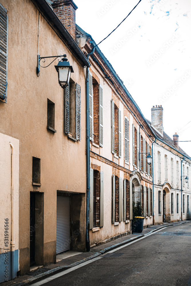 Street view of downtown Sens, France