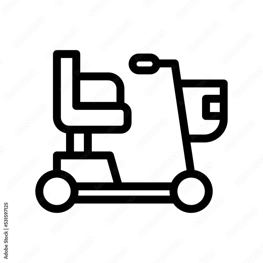 scooter line icon illustration vector graphic scooter line icon illustration vector graphic