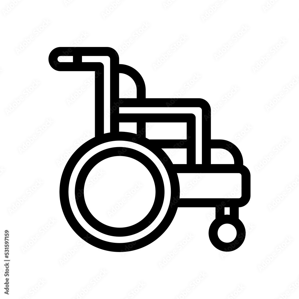 wheelchair line icon illustration vector graphic wheelchair line icon illustration vector graphic