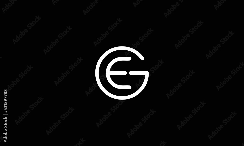 GE Letter Initial Icon Logo Design Vector Illustration