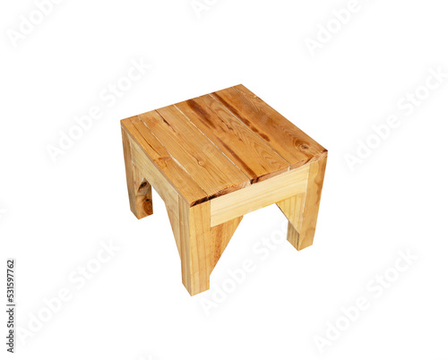 Small wooden chair isolated photo