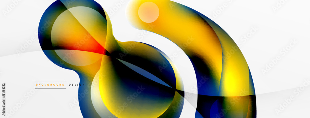 Fluid abstract background. Liquid color gradients composition. Round shapes and circle flowing design for wallpaper, banner, background or landing Fluid abstract background. Liquid color gradients composition. Round shapes and circle flowing design for wallpaper, banner, background or landing