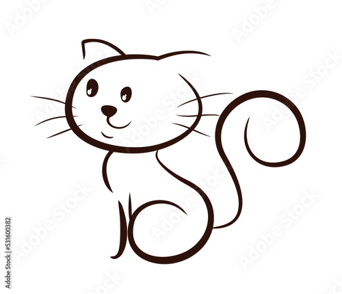 The symbol of stylized kitty.