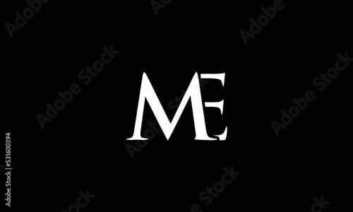 Creative letters ME Logo Design Vector Template. Initial Letters ME Logo Design