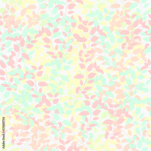 seamless pattern of pastel vector twigs