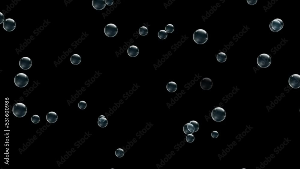 Vidéo Stock Abstract Various Air Bubbles in Water rising up slow motion ...