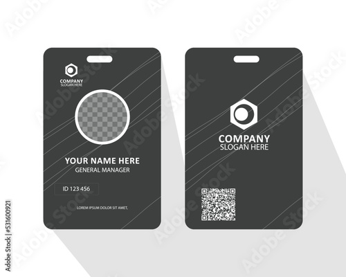 company ID card vector template