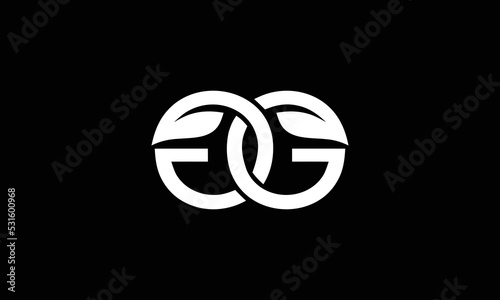 GG logo design concept with background. Initial based creative minimal monogram icon letter. Modern luxury alphabet vector design
