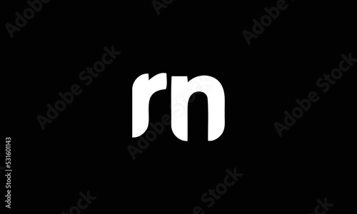 Creative letters RN Logo Design Vector Template. Initial Letters RN Logo Design