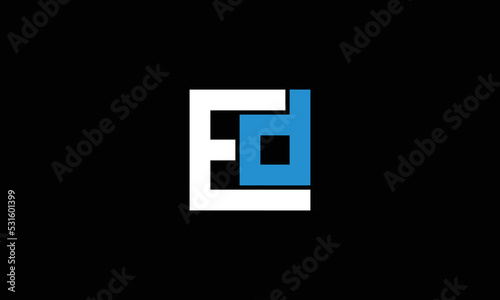 Minimal letter ED logo design. Creative, Premium Minimal emblem design template. Graphic Alphabet Symbol for Corporate Business Identity
