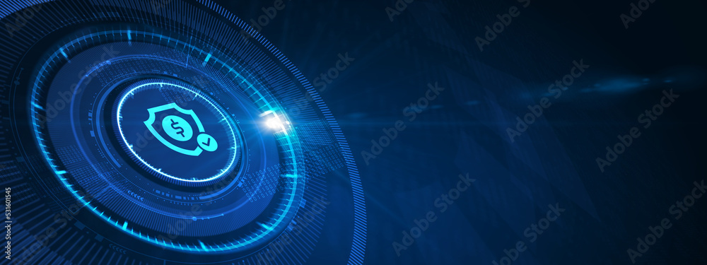 Obraz premium Cyber security data protection business technology privacy concept. 3d illustration