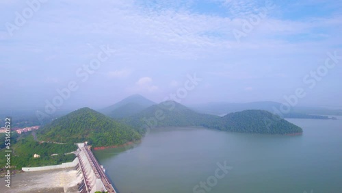 Chandil dam situated in Jharkhand state of India, aerial view, tourism place photo