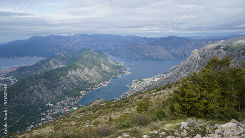view on the bay of kotor, Montenegro, Europe 