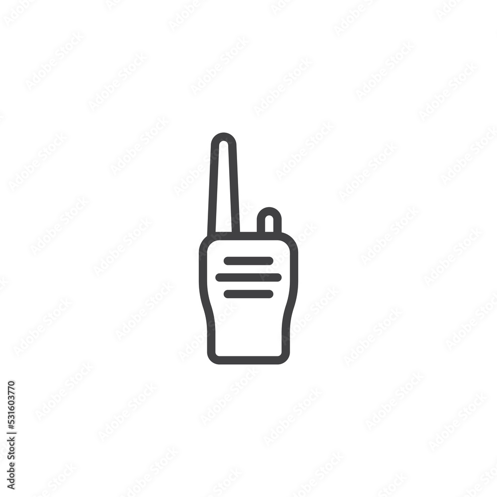 Walkie-talkie line icon Walkie-talkie line icon