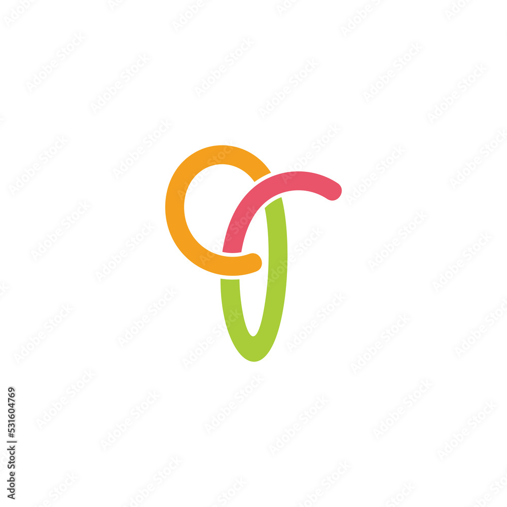 letter q curves line colorful kid design logo symbol vector letter q curves line colorful kid design logo symbol vector