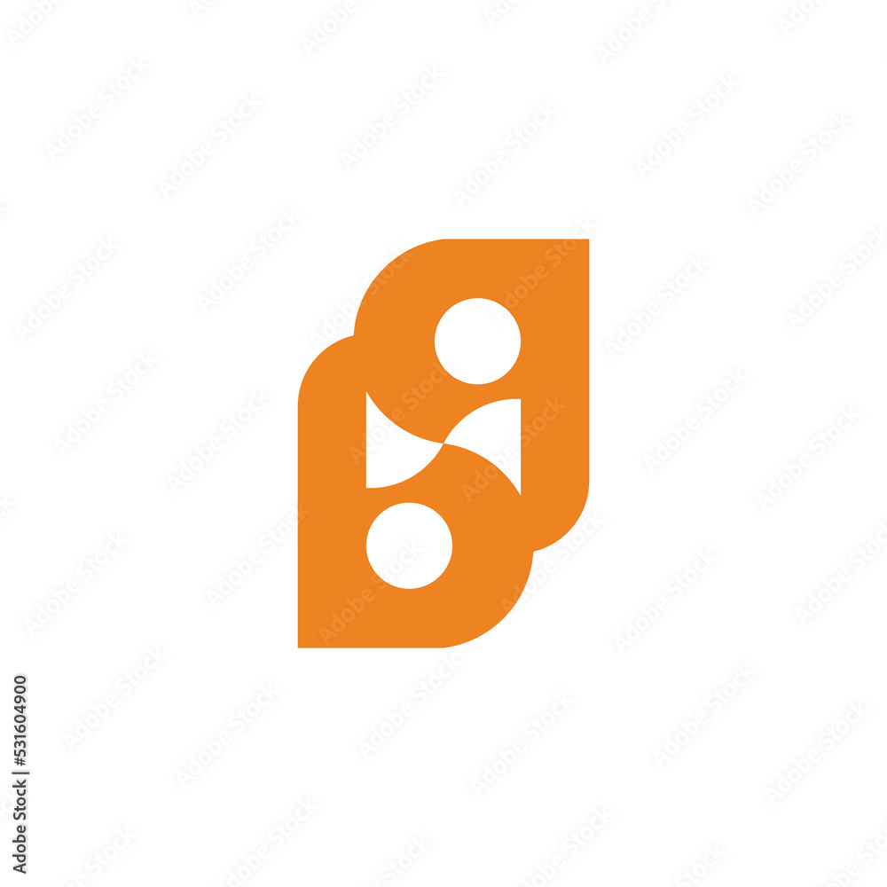 letter bq linked geometric simple art logo vector letter bq linked geometric simple art logo vector