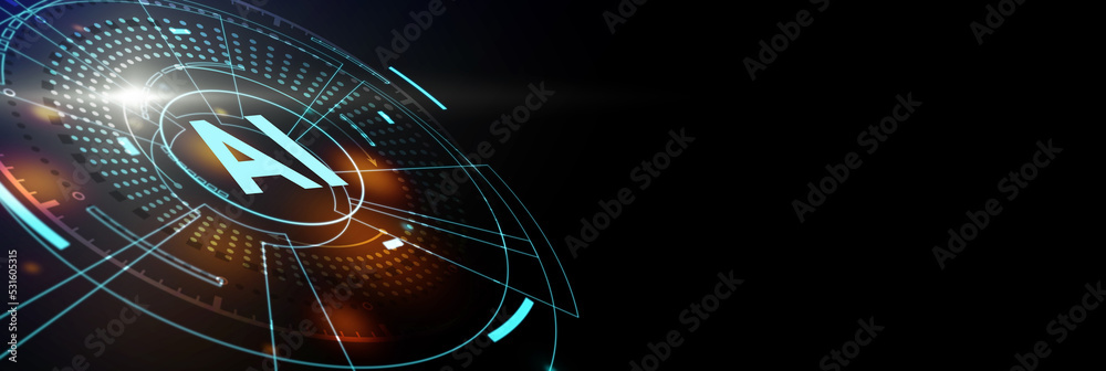 AI Learning and Artificial Intelligence Concept. Business, modern technology, internet and networking concept. 3d illustration AI Learning and Artificial Intelligence Concept. Business, modern technology, internet and networking concept. 3d illustration