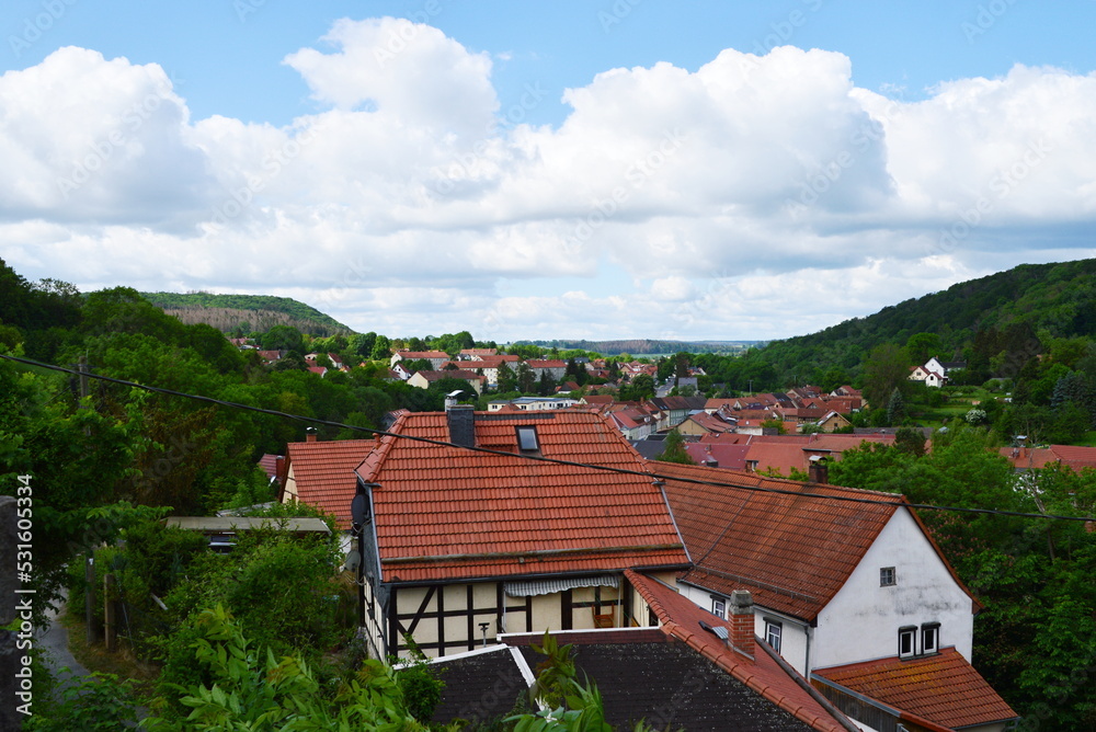 Panorama of the Town Kranichfeld, Thuringia