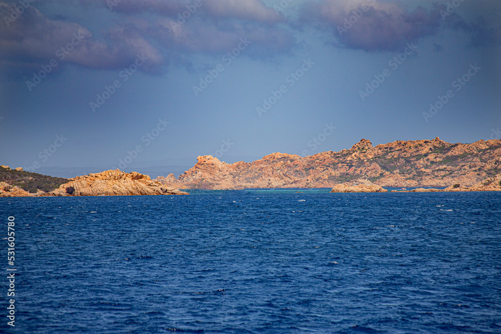 Naklejka premium mediterranean italian sardinia landscape in summer time