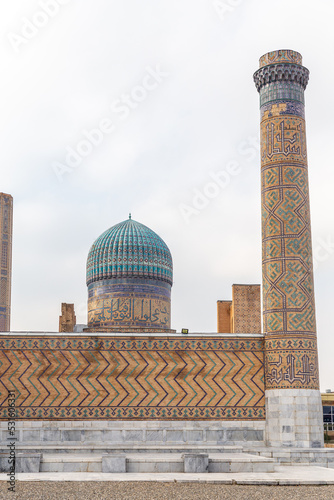 Bibi Khanum cathedral mosque. Samarkand city, Uzbekistan. photo