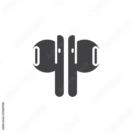 Earbuds vector icon