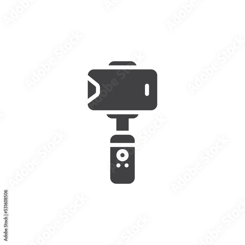 Cell Phone handheld gimbal vector icon